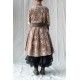 coat BLEUET Macaroon with pink flowers velvet Les Ours - 17
