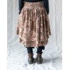 skirt LOUMI Macaroon with pink flowers velvet Les Ours - 11