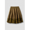 jupe 22253 PIRJO voile rigide et résille brodée Olive Ewa i Walla - 15