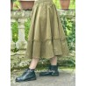 jupe 22253 PIRJO voile rigide et résille brodée Olive Ewa i Walla - 3
