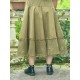 jupe 22253 PIRJO voile rigide et résille brodée Olive Ewa i Walla - 4