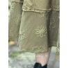 jupe 22253 PIRJO voile rigide et résille brodée Olive Ewa i Walla - 21