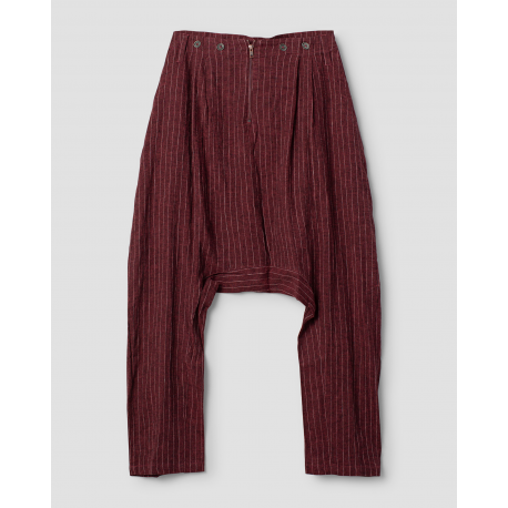 pantalon sarouel 11414 MERJA lin Bourgogne Ewa i Walla - 1