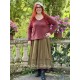 jupe 22253 PIRJO voile rigide et résille brodée Olive Ewa i Walla - 12
