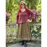 jupe 22253 PIRJO voile rigide et résille brodée Olive Ewa i Walla - 12