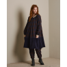 robe 55887 ANTONIA coton laineux à Carreaux Rouges et Bleus et velours Bleu nuit Ewa i Walla - 9