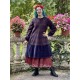 robe 55887 ANTONIA coton laineux à Carreaux Rouges et Bleus et velours Bleu nuit Ewa i Walla - 1
