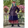 robe 55887 ANTONIA coton laineux à Carreaux Rouges et Bleus et velours Bleu nuit Ewa i Walla - 1