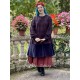 robe 55887 ANTONIA coton laineux à Carreaux Rouges et Bleus et velours Bleu nuit Ewa i Walla - 2