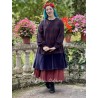 robe 55887 ANTONIA coton laineux à Carreaux Rouges et Bleus et velours Bleu nuit Ewa i Walla - 2