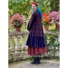 robe 55887 ANTONIA coton laineux à Carreaux Rouges et Bleus et velours Bleu nuit Ewa i Walla - 6