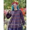 robe 55887 ANTONIA coton laineux à Carreaux Rouges et Bleus et velours Bleu nuit Ewa i Walla - 3