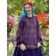 robe 55887 ANTONIA coton laineux à Carreaux Rouges et Bleus et velours Bleu nuit Ewa i Walla - 4