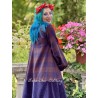 robe 55887 ANTONIA coton laineux à Carreaux Rouges et Bleus et velours Bleu nuit Ewa i Walla - 7