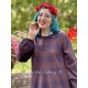 robe 55887 ANTONIA coton laineux à Carreaux Rouges et Bleus et velours Bleu nuit Ewa i Walla - 5