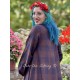 robe 55887 ANTONIA coton laineux à Carreaux Rouges et Bleus et velours Bleu nuit Ewa i Walla - 8