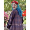 robe 55887 ANTONIA coton laineux à Carreaux Rouges et Bleus et velours Bleu nuit Ewa i Walla - 8