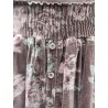 skirt LOUMI Macaroon with pink flowers velvet Les Ours - 16