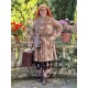 coat BLEUET Macaroon with pink flowers velvet Les Ours - 6