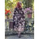 coat BLEUET Chocolate with pink flowers velvet Les Ours - 13
