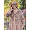 veste BEGONIA velours Macaron à fleurs roses Les Ours - 2