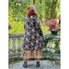 veste longue ARACHIDE coton Noir à fleurs Taille XXL Les Ours - 18