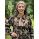 veste longue ARACHIDE coton Noir à fleurs Taille XXL Les Ours - 7