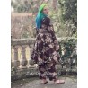 coat BLEUET Chocolate with pink flowers velvet Les Ours - 6