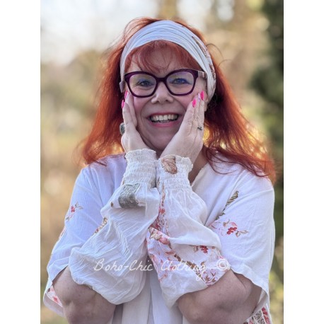 manchettes BLANDINE coton Imprimé fleurs Les Ours - 1