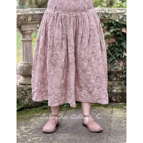 skirt 22262 OLGA Pale mauve embroidered voile Ewa i Walla - 1