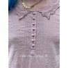 robe 55891 JOSEFINA voile de coton brodé Mauve pâle Ewa i Walla - 19
