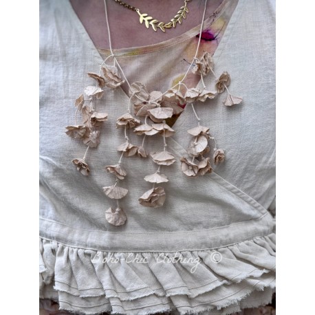 collier GRAPPE en papier teinture végétale Les Ours - 1