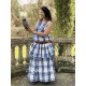 jupe 22177 BERTIN coton Carreaux bleus Ewa i Walla - 17