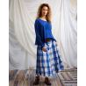 jupe 22177 BERTIN coton Carreaux bleus Ewa i Walla - 13