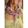 scarf Handkerchief in Chocolate Poppy Magnolia Pearl - 9