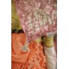 scarf Handkerchief in Chocolate Poppy Magnolia Pearl - 11