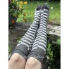 chaussettes Over The Knee in Black Piano Key Magnolia Pearl - 1