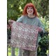 scarf Handkerchief in Chocolate Poppy Magnolia Pearl - 5