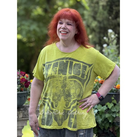 T-shirt Venice Lover Butterfly in Yellow Plum Magnolia Pearl - 1