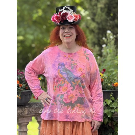 T-shirt Floral Robin Viggo in Hodgepodge Magnolia Pearl - 1