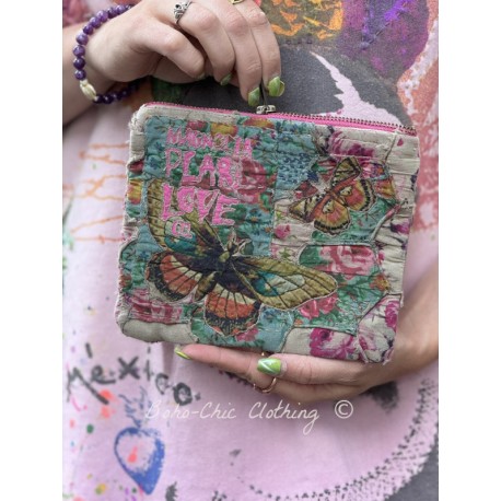 zipper bag Prairie Clover Coin in Cartwheel Magnolia Pearl - 1