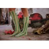 chaussettes Over The Knee in Clover Strip Magnolia Pearl - 3