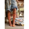 socks Over The Knee in Marmalade Magnolia Pearl - 8