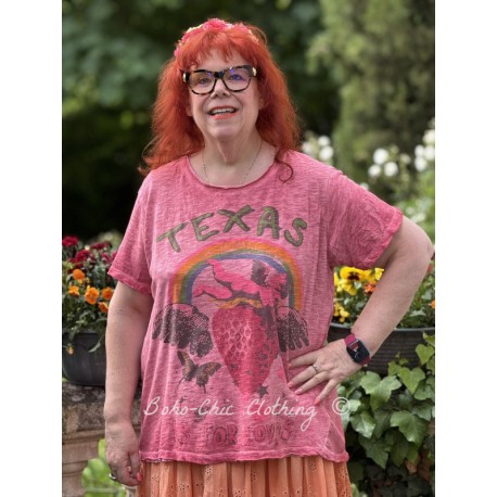 T-shirt Texas Is For Lovers in Roza Magnolia Pearl - 1
