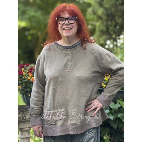 pullover Riehl Henley in Aged Magnolia Pearl - 1
