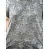 T-shirt Little Star Applique in Meteorite Magnolia Pearl - 16