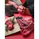 chaussettes snowflake en laine et cachemire rose azalea lisa b. - 2
