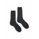 socks scallop edge in charcoal wool and cashmere lisa b. - 1