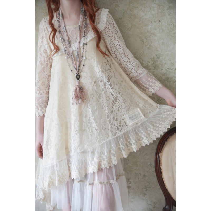 cream bohemian dress