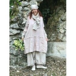 long dress NATACHA old pink linen